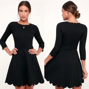 LULU’S Cumulonimbus Clouds Black Slater Dress